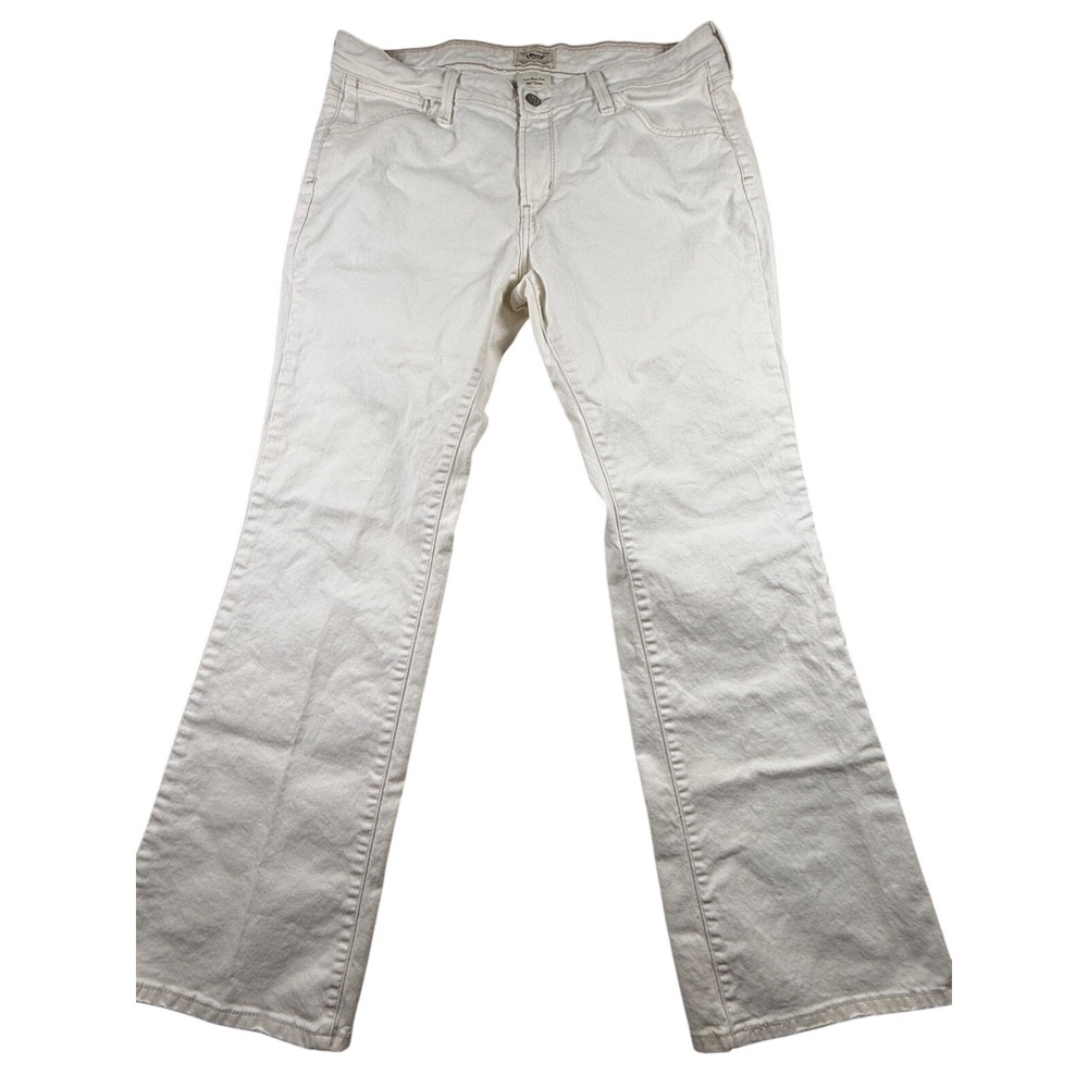 Levi's 545 Original Low Bootcut Jeans Womens 14 Medium White Denim Cotton Travel